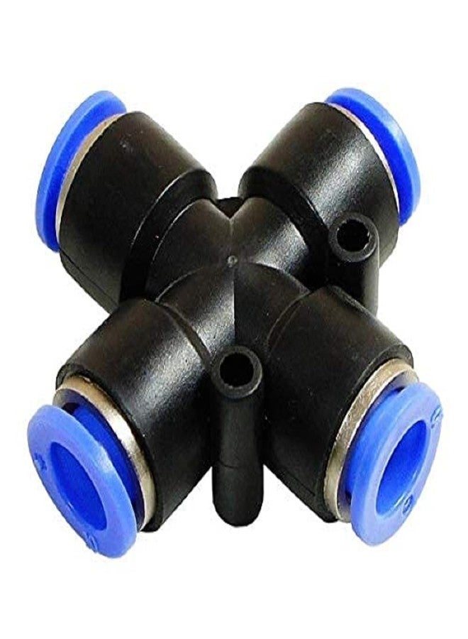 CRAFTSFY 8mm 4WayPneumatic Plastic cross Quick Air Hose Connectors Splitter Push in Connector Pneumatic Fittings(2-Pcs) - Image 2